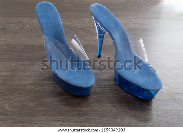 blue stripper shoes