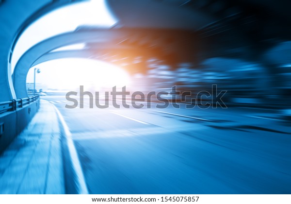 Blue style highway with\
fuzzy speed