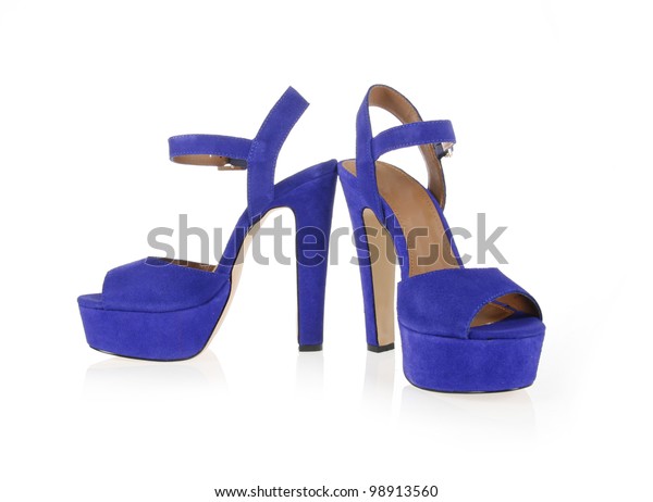 blue suede shoes flip flops