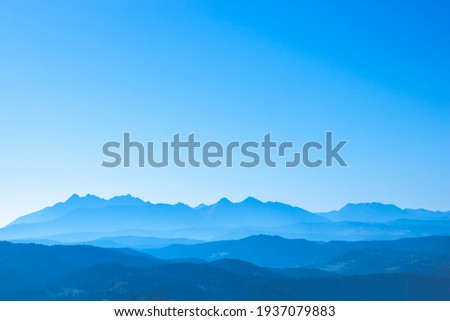 Similar – Image, Stock Photo Dream landscape blue mountains