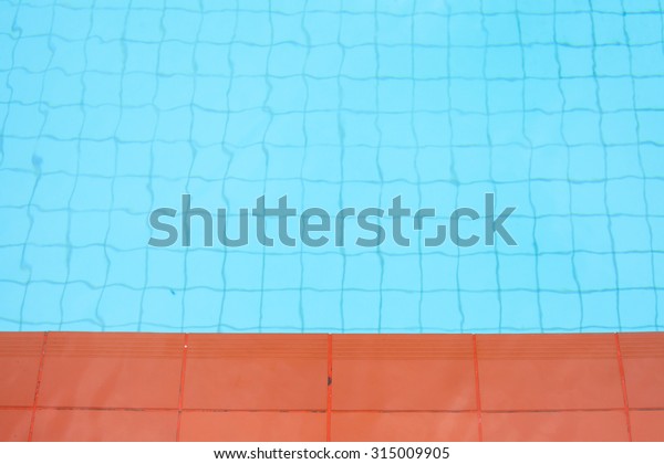 Blue Swimming Pool Brown Stone Margin Stock Photo Edit Now 315009905