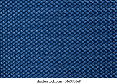 Blue Symmetrical Texture Of Synthetic Fiber.