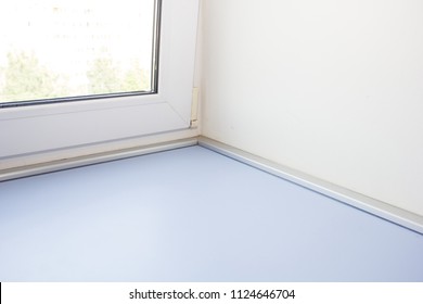 Blue table - window sill