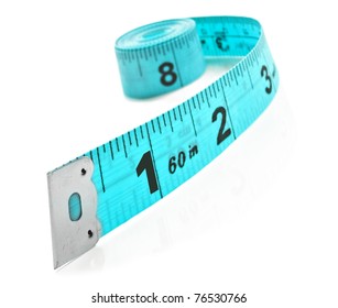 Blue Tape Measure On White Background Stock Photo 76530766 | Shutterstock