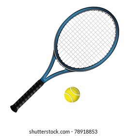 Blue Tennis Racket