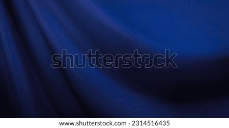Blue Textile abstract background with wave pattern, elegant and lucury design for backdrop, wallpaper, card or  invitation