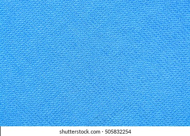 Blue Texture Of Jersey Fabrics, Polyamide Close Up