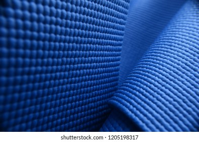 Blue Textured Yoga Mat