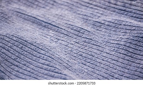 Blue Thick Corduroy Textile Detail