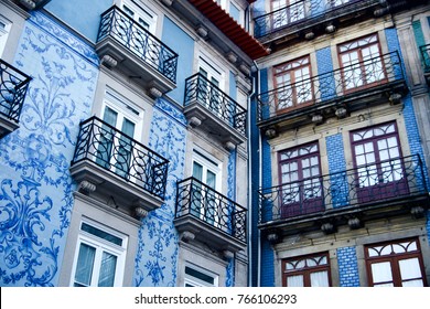 Blue Tiles In Porto Portugal