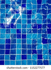 Blue Tiles In A Spash Park