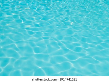 Blue Tiles Swimming Pool Water Reflection Texture