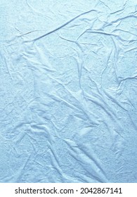 Blue Tissue Paper Slightly Wrinkled, Abstract Background