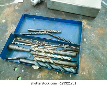 Blue toolbox.