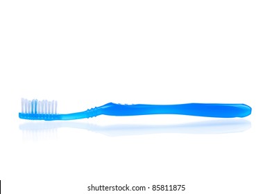 Blue Tooth Brush Isolated On A White Background