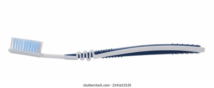 Blue Toothbrush Isolated On White 