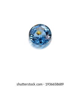 Blue Topaz Gemstone On White