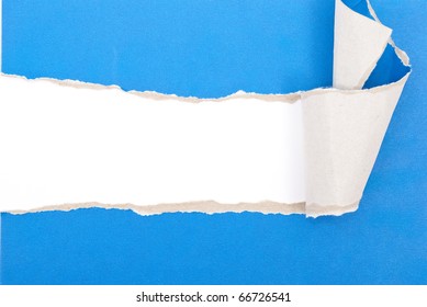 Blue Torn Paper