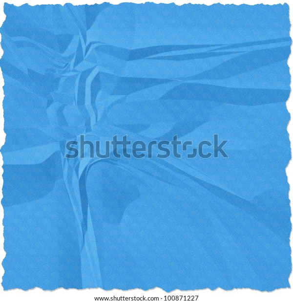 Blue torn paper\
isolate on white\
background