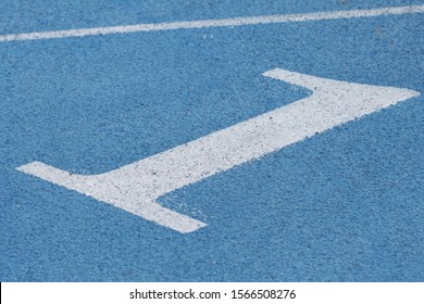 Blue Track In The Stadium