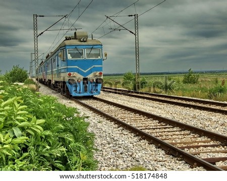 Blue train is coming