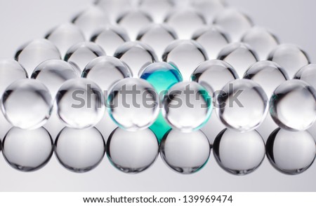 blue transparent bubble reflections