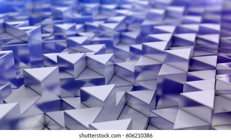 blue triangle background