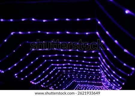 Blue Tunnel on Christmas Day, Tunnel of Lights, Christmas Decorations, Rainbow LED Tumblr Light Tunnel, Rainbow Color Lights, Christmas Celebration