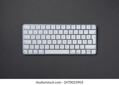 Blue Turkish F keyboard on dark gray background