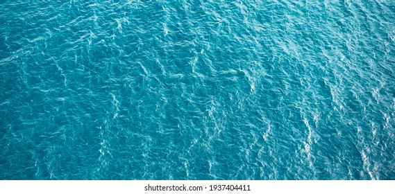 Blue turquoise sea water background  Aerial view