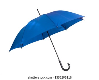 Blue umbrella isolated on white background