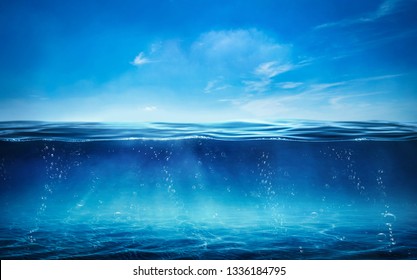 BLUE UNDER WATER - Image - Shutterstock ID 1336184795