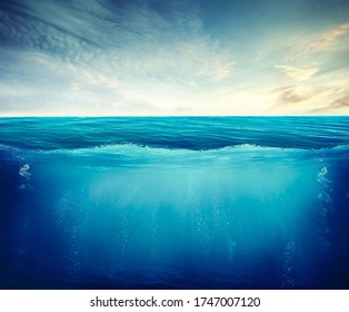 BLUE UNDER WATER - Image  - Shutterstock ID 1747007120