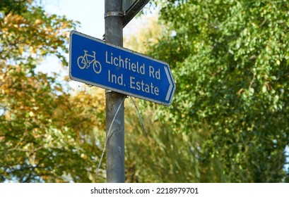 Blue Urban Cycle Path Sign                    