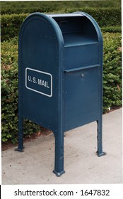 Blue Us Mailbox On Sidewalk Stock Photo 1647832 | Shutterstock