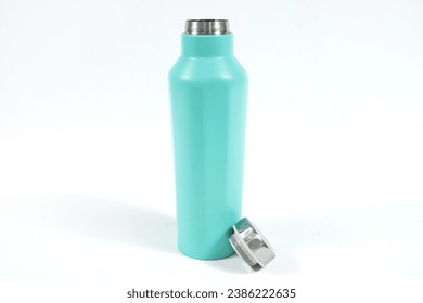 tumbler vacío azul con