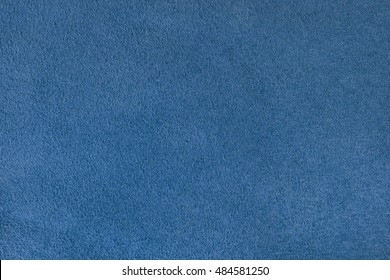 Blue Velour Texture. Horizontal Close Up