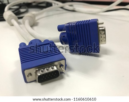 blue vga cable