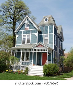 Blue Victorian House