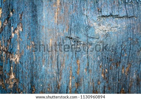 Blue vintage wood background. Blue abstract background. Top views.