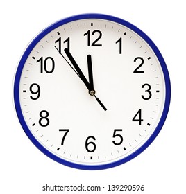 Blue Wall Clock Isolated On White