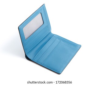 blue wallet isolated on white background