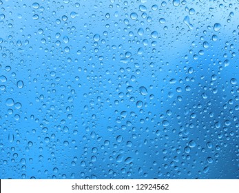 Blue Water Drops Background