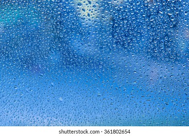 Blue Water Drops Background Texture