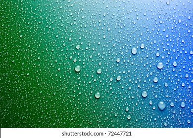 Blue Water Drops Background Texture