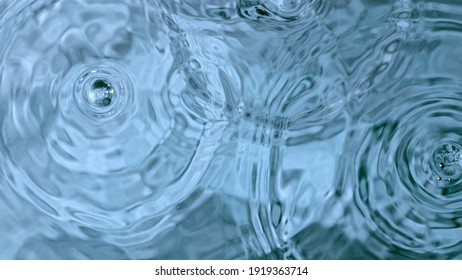 Blue water drops, macro shot - Shutterstock ID 1919363714