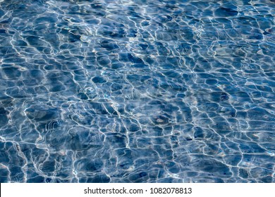 Blue water in pool