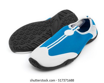 Blue Water Shoes Isolated On White Background