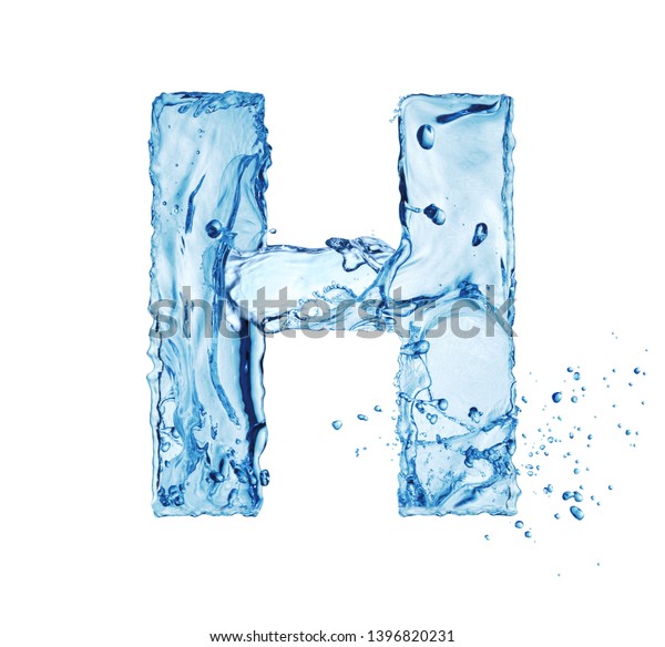 Blue Water Splash Alphabet Letter H Stock Photo (Edit Now) 1396820231