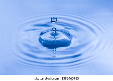 Blue Water Splash Droplet Macro Purity Stock Photo 1398463985 ...